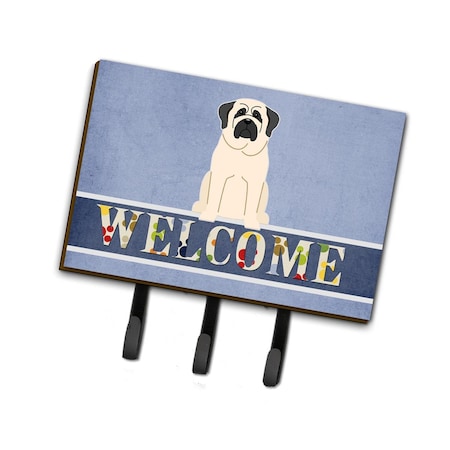 Carolines Treasures Mastiff White Welcome Leash or Key Holder BB5598TH68
